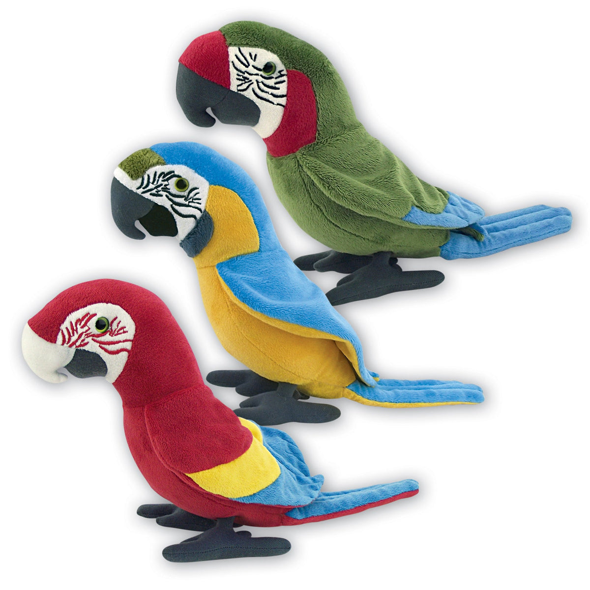 22cm Macaw Parrot Soft Toy Stuffed