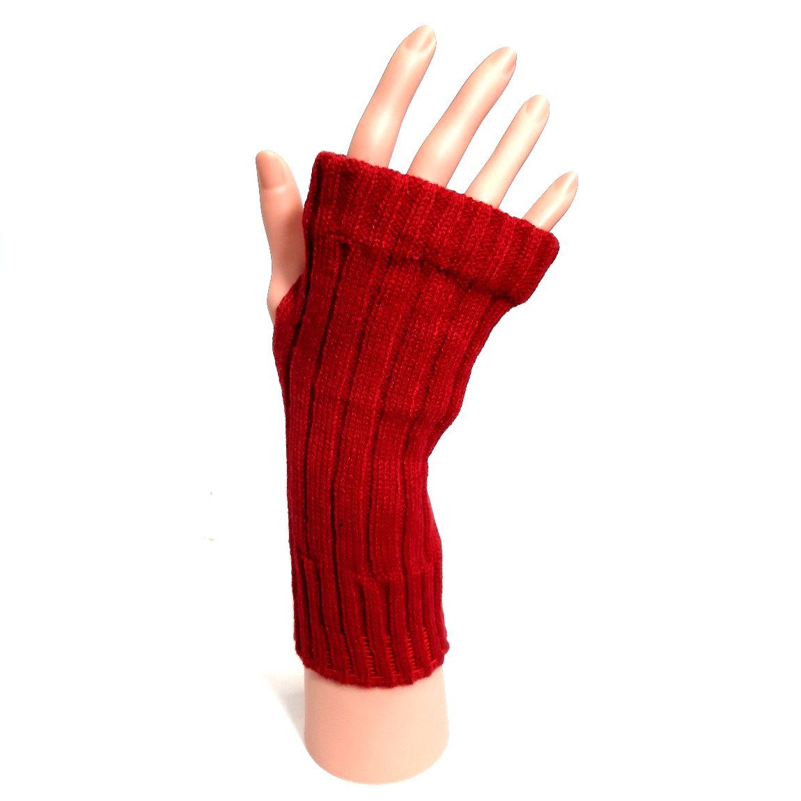 Generic Elastic Cuff Gloves Cozykids Winter Writing Gloves Soft Knitted  Plush Red
