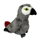 Eco Friendly 15cm African Grey Parrot Soft Toy