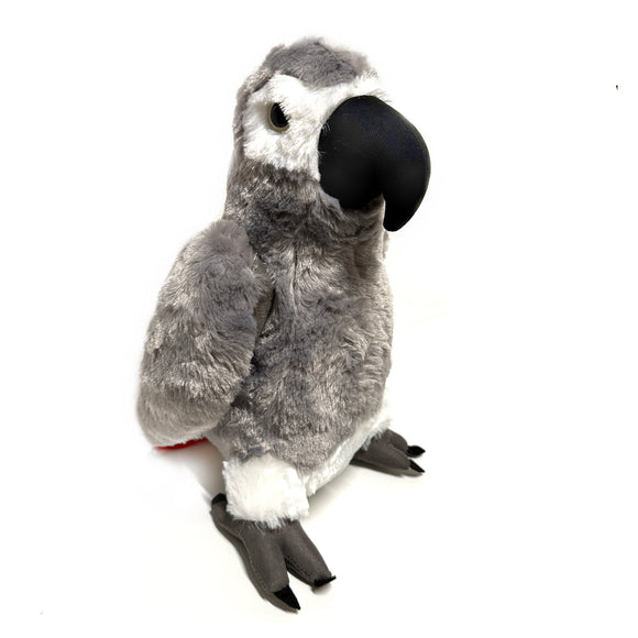 30cm African Grey Parrot Soft Cuddly Plush Toys Totally Toytastic