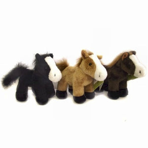 13cm Horse Cuddly Plush Toy with a choice of 3 colours