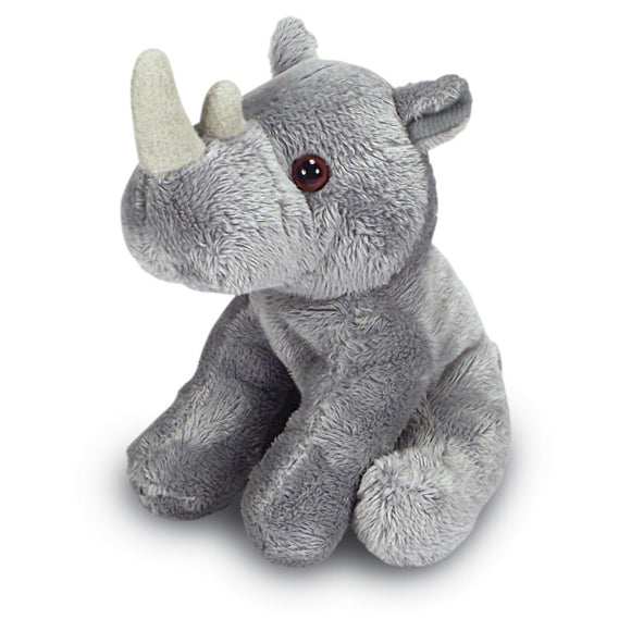 14cm Grey Rhino Cuddly Plush Soft Toy 