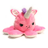 Reversible Unicorn Octopus Soft Toy pink angry face