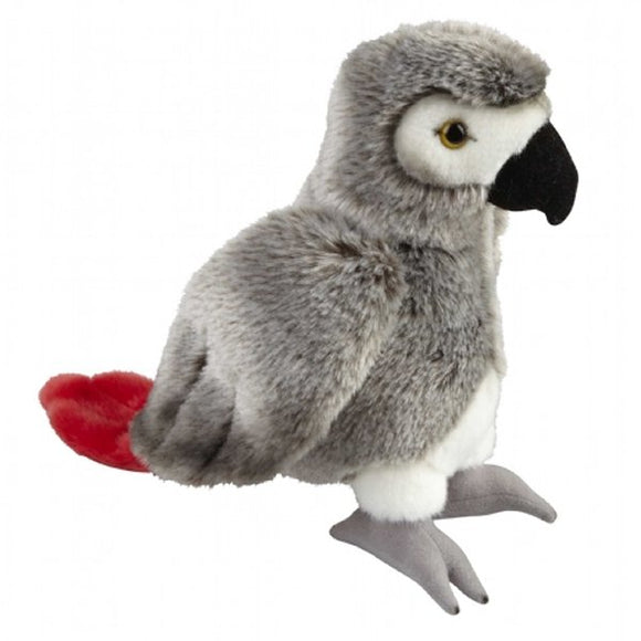 This incredibly soft African Grey Parrot cuddly plush toy measures 28 cm and is suitable for all ages.  CE tested and certified and made from high quality materials delivering you a superb product that will be cherished for years
