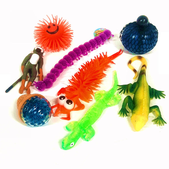 8pc Squeezy Stretchy Sensory Toy Pack