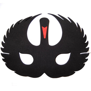 Children's Black Swan Face Mask for Fancy Dress