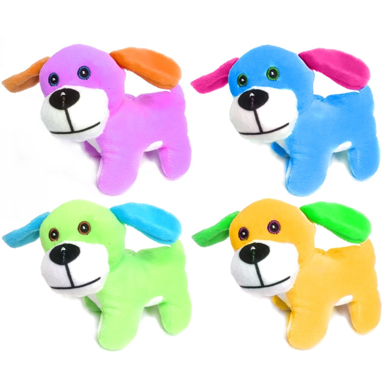 Brightly Coloured 13cm Puppy Dog Soft Toy | Totally Toytastic