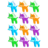 Pack of 12 Brightly Coloured Elephant soft toy for gifts, schools, party bag filler favors and fundraising