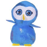 Bright Blue 13cm Cuddly Plush Owl Party Bag, School Treat or Fundraising Toy