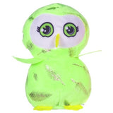 Bright Green 13cm Cuddly Plush Owl Party Bag, School Treat or Fundraising Toy