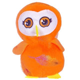 Bright Orange 13cm Cuddly Plush Owl Party Bag, School Treat or Fundraising Toy