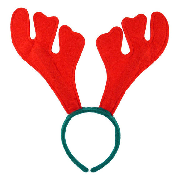 Red and Green reindeer Antler Headbands, choose your quantity, perfect for schools, office parties, family dinners, carol singing and lots of Christmas activities