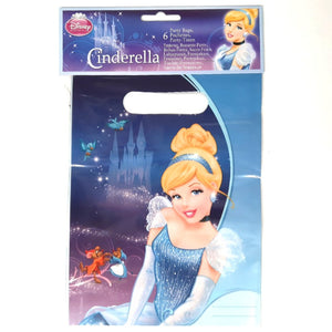 A 6 Pack of Cinderella Disney Princess Party Favour Loot Bags