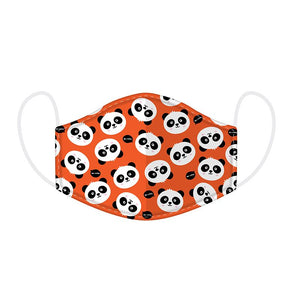 This Age 4 to 12 size  2 layer face mask covering is in a fun Panda design.  Rough Size age 4 years old to 12 years old. 20 cm x 11 cm