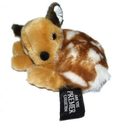 13cm Laying Fallow Deer Cuddly Soft Toy