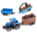 Diecast New Holland Tractor T7.315 with 3 Trailers