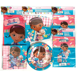 Doc McStuffins party Pack for 8 People