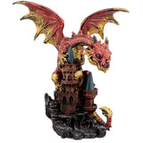 A Fantastic set of 3 Dragon Figurines each clinging to a castle.  This set will create a fantastic showcase for dragon lovers and a gift that will look great and be apprciated for years to come.  Each figuine ,easures approx. 11cm tall x 3 cm deep and 6 cm wide.