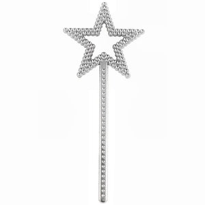 18cm Fairy Wand Pocket Money Toy Party Favor in Silver.