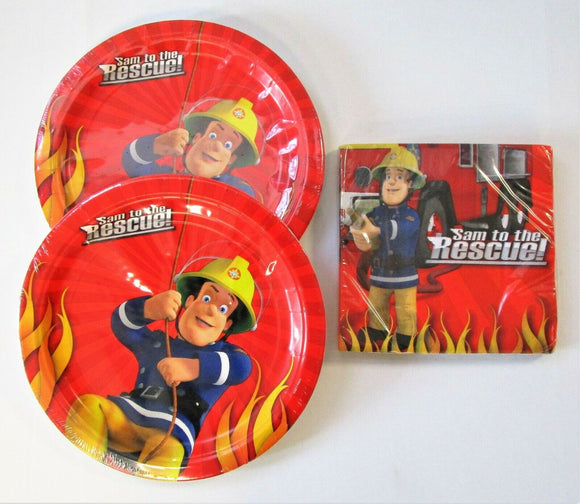 Fireman Sam Party Tableware Pack for 16 People