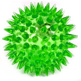 Green 7cm Soft Spiky Flashing Bouncy Ball Sensory Toy Party Bag Filler Favor