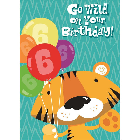 Go Wild on Your 6th Birthday Greetings Card by Hallmark