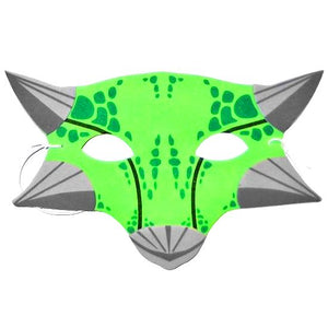Children's Green Dinosaur Face Mask for Fancy Dress