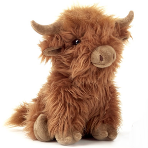 Large Highland Cow Cuddly Soft Plush Toy Brown