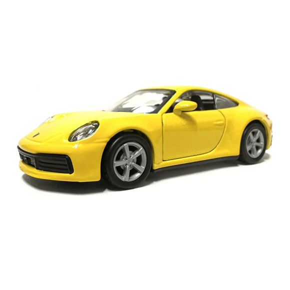 Diecast Porsche 911 Cerrera 4S Yellow Scale Model Toy Car