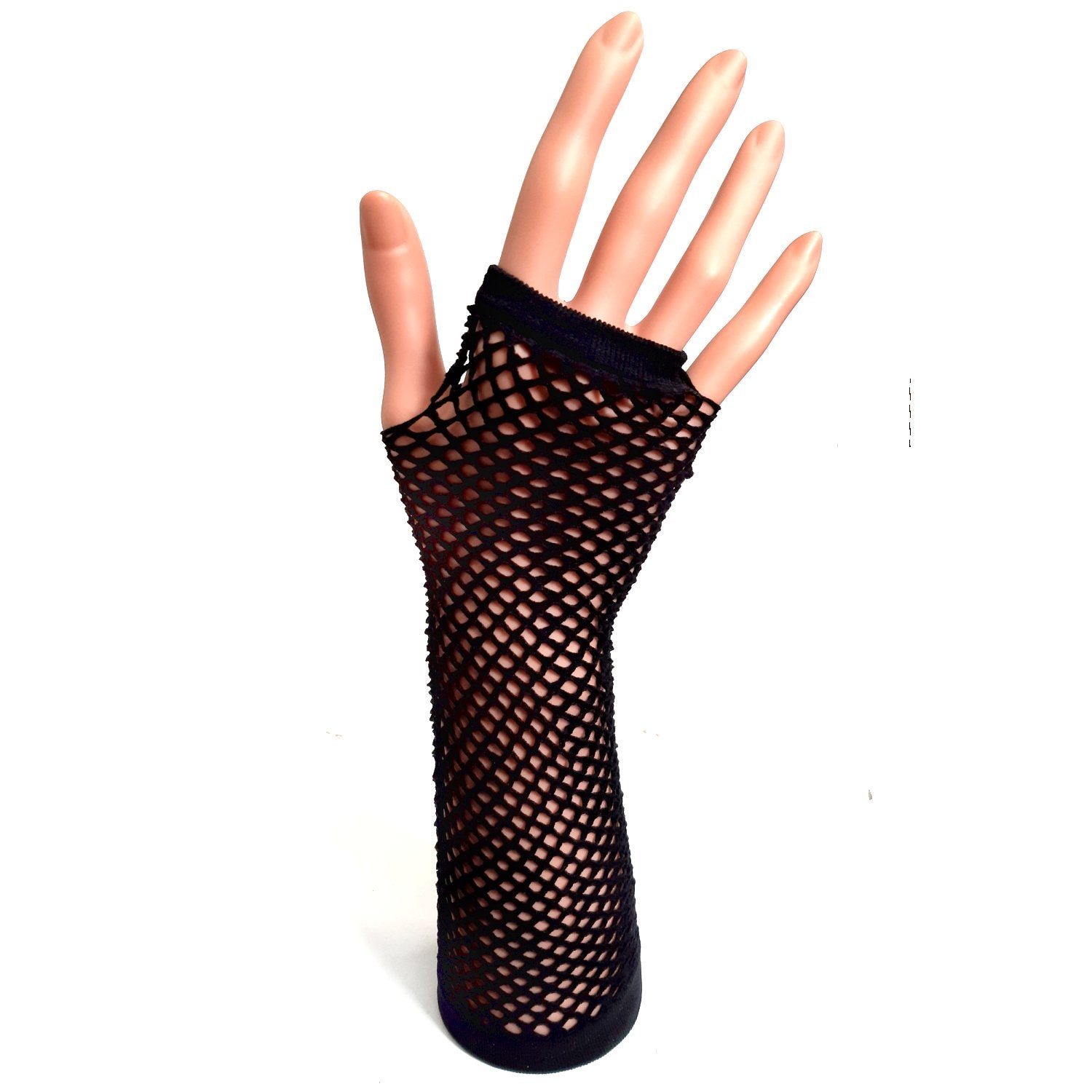 Long Fingerless Fishnet Gloves  80's Fancy Dress Party Accessories – Totally  Toytastic