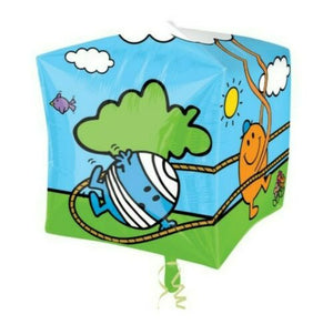A Mr Men Cubz Foil Balloon  Helium required but can be filled with air.  15" when fully inflated