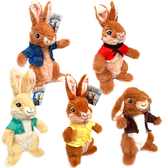 Peter Rabbit Soft Toys, Peter, Benjamin Bunny, Flopsy, Mopsy and Cottontail Rabbit
