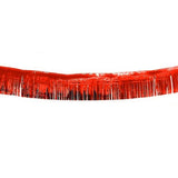 Sold as a pack of 5 These fantastic shimmering Red Fringe Garlands measure approx 18ft (5.5 m) long and have a 5.5" drop.  These Garlands are perfect for tables, doorway's and room borders.