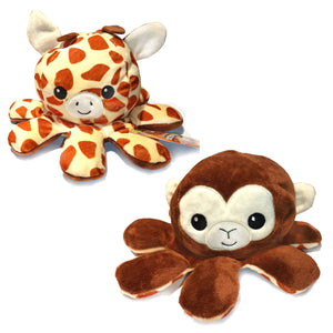 Reversible Jungle Animal Soft Plush Toy