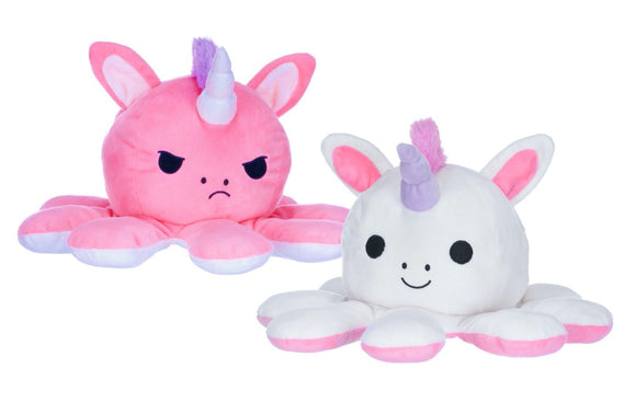 Reversible Unicorn Octopus Soft Toy happy sad emotions