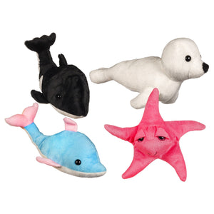 Set of 4 Sealife 15cm Soft Cuddly Toys