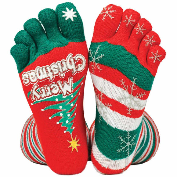Stripey Toe Adult Silly Socks, Christmas Gift Stocking Filler