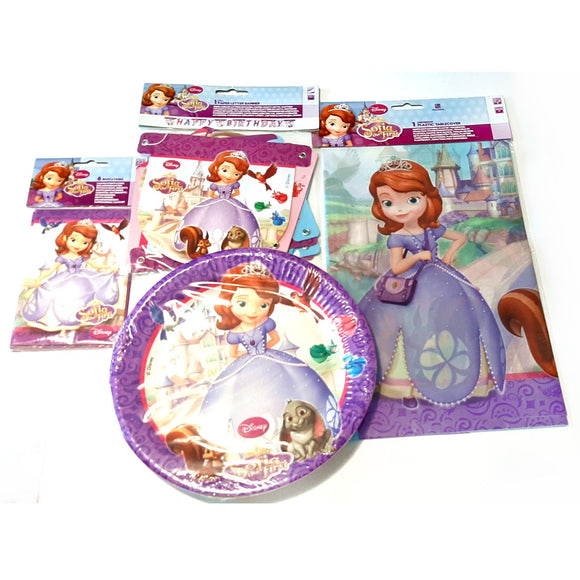 Sofia the First Party Pack Tableware and Decorations