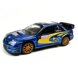 This iconic die cast model Subaru WRC Impreza car has exquisite detail and shows the sponsors and features the W.R.C. World Rally Champion colours. This car measures L 12 cm x W 5 cm x H 4 cm and has opening doors.