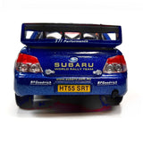 This iconic die cast model Subaru WRC Impreza car has exquisite detail and shows the sponsors and features the W.R.C. World Rally Champion colours. This car measures L 12 cm x W 5 cm x H 4 cm and has opening doors.