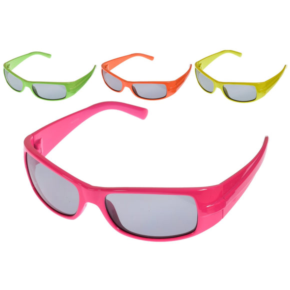 Children's Neon Sports Wrap Sunglasses UV400