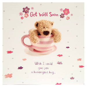 Hallmark Cute  Teddy Bear Get Well Soon Greetings Card