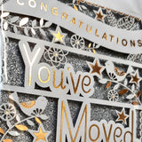Congratulations You've Moved Card - Hallmark New Home Card & Envelope 3D