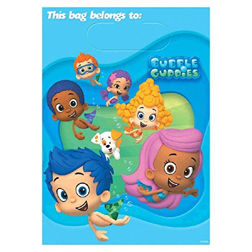 Bubble Guppies Party Favour Loot Bags Pack of 6