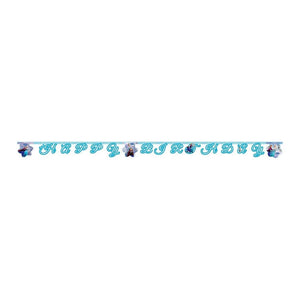 2 meter long Frozen Happy Birthday Banner, made from card
