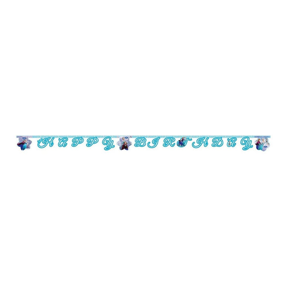 Frozen Ice Skating themed Happy Birthday Letter Banner  This Banner measures 2 meters long and is made from Card