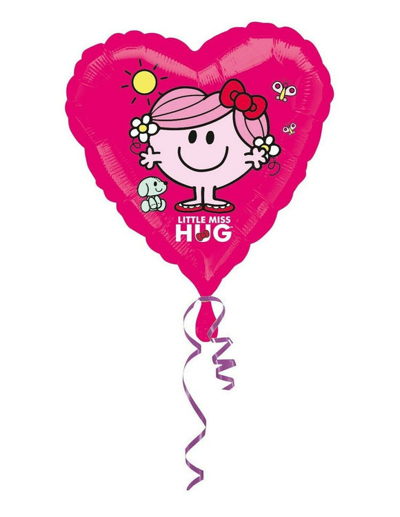Little Miss Hug Foil Balloon  Helium Not Supplied, Can be Filled with Air  Measures 17