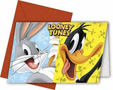 Pack of 30 Looney Tunes Invitations and Envelopes - Party Invites