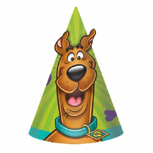 Pack of 8 Scooby Doo Cone Party Hats - Children's Birthday Parties